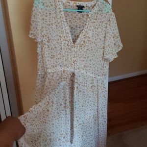 High low front high slit see through dress